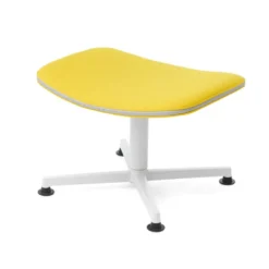 raawii Ottoman Light grey / Stoffbezug yellow