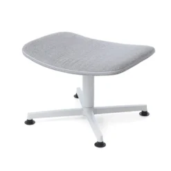 raawii Ottoman Light grey / Stoffbezug re-wool grey