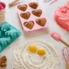 Rice Backform Silikon Hearts Soft Pink