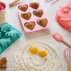 Rice Backform Silikon Hearts Soft Pink