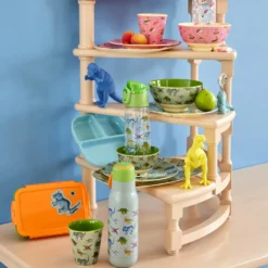 Rice Brotdose Lunchbox mit 3 Segmenten Soft Green/Blue