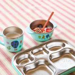 Rice Edelstahl Baby-Tasse Mint Fun Fair 260 ml