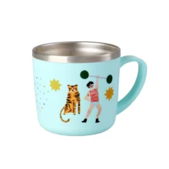 Rice Edelstahl Baby-Tasse Mint Fun Fair 260 ml