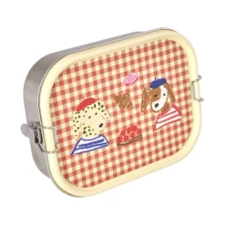 Rice Edelstahl Lunchbox Brotdose mit flexiblem Trenner Red Kids Paris 1400 ml