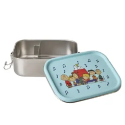 Rice Edelstahl Lunchbox Brotdose mit flexiblem Trenner Blue Snoopy 800 ml