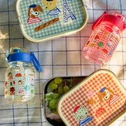 Rice Edelstahl Lunchbox Brotdose mit flexiblem Trenner Blue Kids Paris 1400 ml