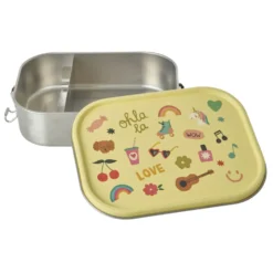 Rice Edelstahl Lunchbox Brotdose mit flexiblem Trenner Unicorn Love 1400 ml