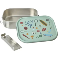 Rice Edelstahl Lunchbox Brotdose mit flexiblem Trenner Sports 1400 ml