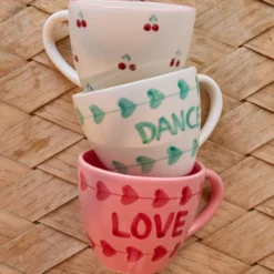 Rice Jumbo-Tasse Keramik handbemalt Cherries 420 ml