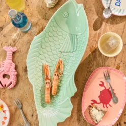 Rice Keramik Servierteller Fish Apple Green