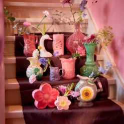 Rice Keramik Vase Flower Rosa