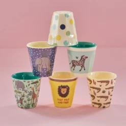 Rice Kleine Melamin Becher Jungle 6er-Set