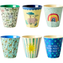 Rice Melamin Becher Funky Prints 6er-Set
