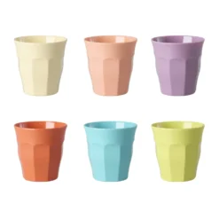 Rice Melamin Becher Glory Days Colors Medium 250 ml 6er-Set