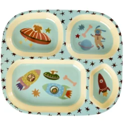 Rice Melamin-Geschirr Geschenkbox Dogs in Space 4-teilig