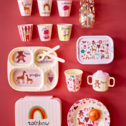 Rice Melamin Kinderbecher ABC 6er-Set 160 ml