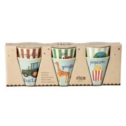 Rice Melamin Kinderbecher ABC 6er-Set 160 ml