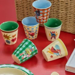Rice Melamin Kinderbecher Hero Green 6er-Set