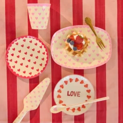 Rice Melamin Kuchenteller Favorite Hearts Red Kiss