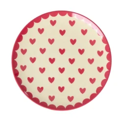 Rice Melamin Kuchenteller Favorite Hearts Red Kiss