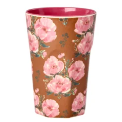 Rice Melamin Lattebecher Floral Fiesta Rose 400 ml