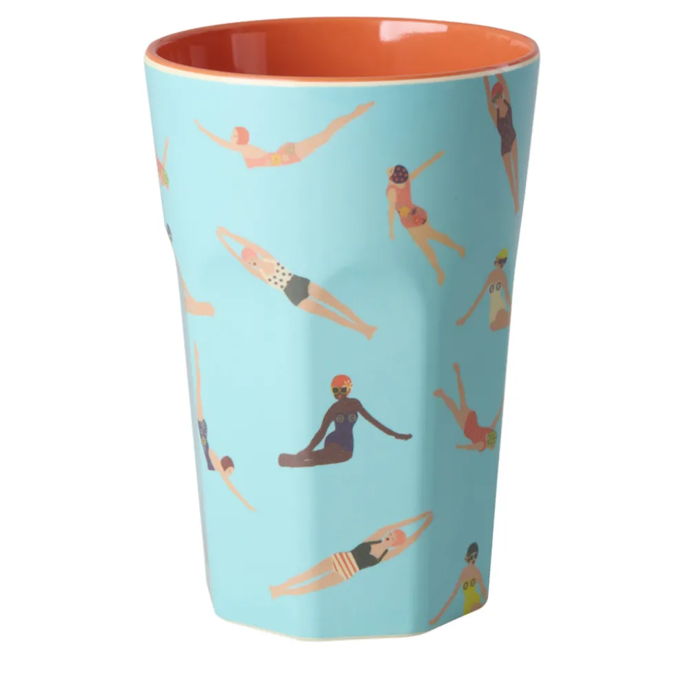 Rice Melamin Lattebecher Retro Swimster 400 ml