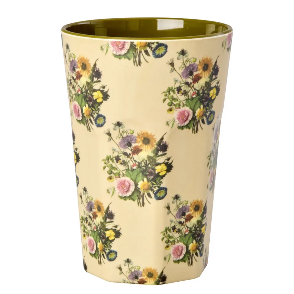Rice Melamin Lattebecher Retro Bouquet 400 ml