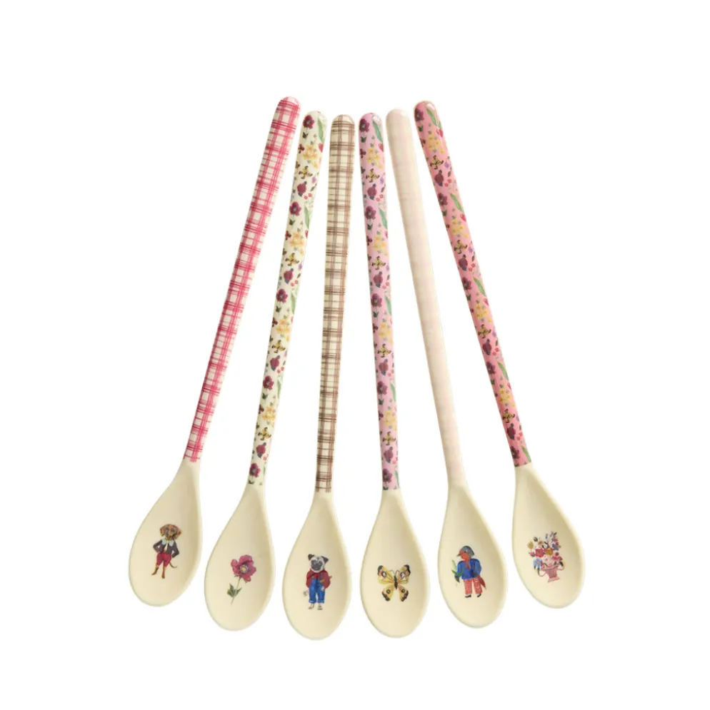 Rice Melamin Lattelöffel Nathalie Lété 6er-Set