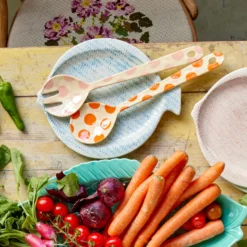 Rice Melamin Salatbesteck Pink Dots