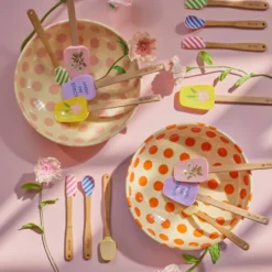 Rice Melamin Salatschüssel Pink Dots Two Tone