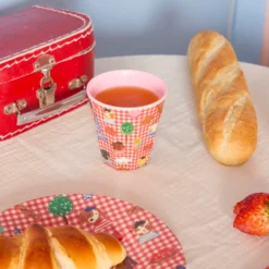 Rice Melamin Schüssel Red Kids in Paris Pink 700 ml