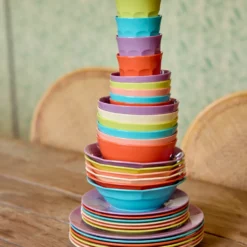 Rice Melamin Speiseteller Glory Days Colors 6er-Set