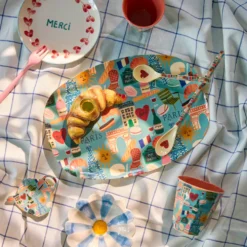 Rice Melamin Teller Oval Paris Mon Amour