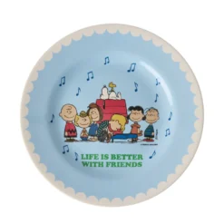 Rice Melamin Teller Soft Blue Snoopy