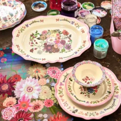 Rice Melamin Vintage Servierteller Nathalie Lété Pink 36,5 cm