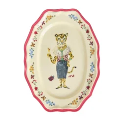 Rice Melamin Vintage Servierplatte Nathalie Lété Red Small