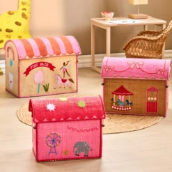 Rice Spielzeugkorb Fun Fair Pink