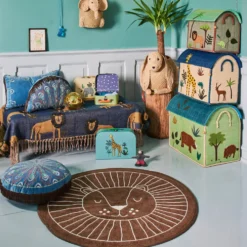 Rice Spielzeugkorb Jungle Blue