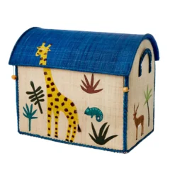 Rice Spielzeugkorb Jungle Blue