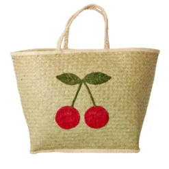 Rice Tasche Bast Big Cherry bestickt L