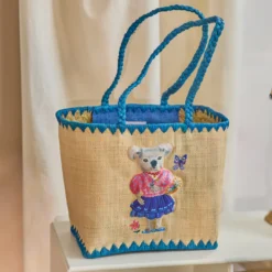 Rice Tasche Bast Nathalie Lété Blue Medium