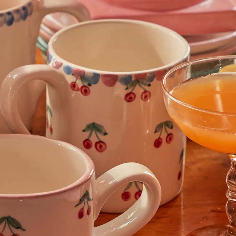 Rice Tasse Keramik handbemalt Cherries 420 ml