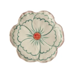 Rice Teller Keramik Blume handbemalt Pink