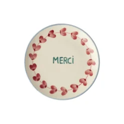 Rice Teller Keramik handbemalt MERCI 15 cm