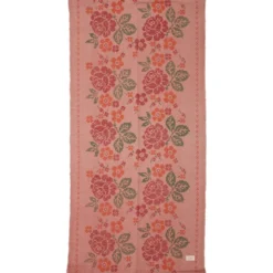 Rice Teppichläufer Baumwolle Crochet Rose Design Pink