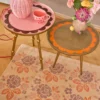Rice Teppichläufer Baumwolle Crochet Rose Design Sand