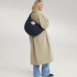 Studio Noos Tasche Cross Body Flannel Chalkstripe Dark Blue