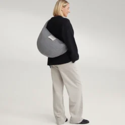 Studio Noos Tasche Cross Body Flannel Chalkstripe Light Grey