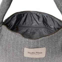 Studio Noos Tasche Cross Body Flannel Chalkstripe Light Grey