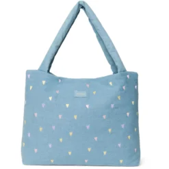Studio Noos Tasche Denim Light Blue Hearts Mom-Bag